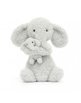 Jellycat knuffel olifant en baby Huddles