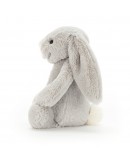 Jellycat konijn knuffel bashful silver Medium