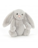 Jellycat konijn knuffel bashful silver Medium