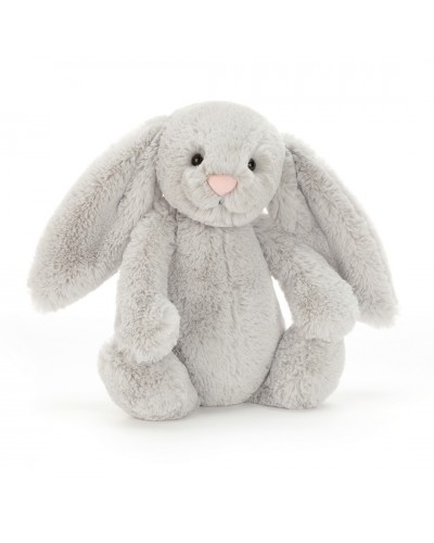 Jellycat konijn knuffel bashful silver Medium