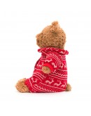 Jellycat Kerst knuffel Bartholomew Bear Winter Pyjamas