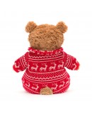 Jellycat Kerst knuffel Bartholomew Bear Winter Pyjamas