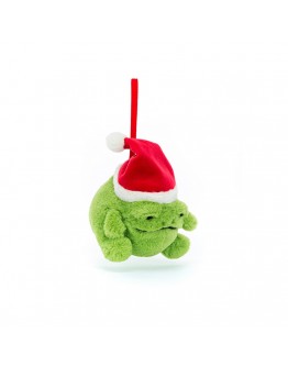 Jellycat Kerstknuffel deco - Ricky Rain Frog Decoration Christmas