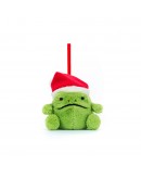 Jellycat Kerstknuffel deco - Ricky Rain Frog Decoration Christmas