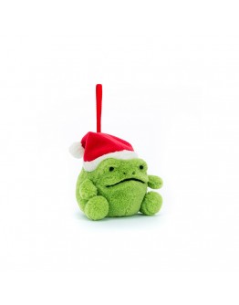 Jellycat Kerstknuffel deco - Ricky Rain Frog Decoration Christmas