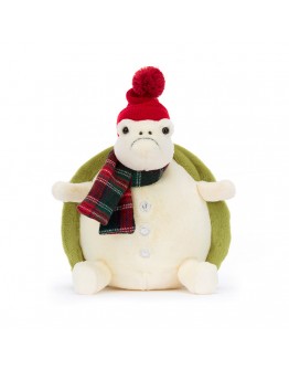 Jellycat Kerstknuffel Christmas Snowman Timmy Turtle