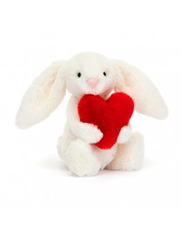 Jellycat knuffel konijn Bashful Red Love Heart Bunny