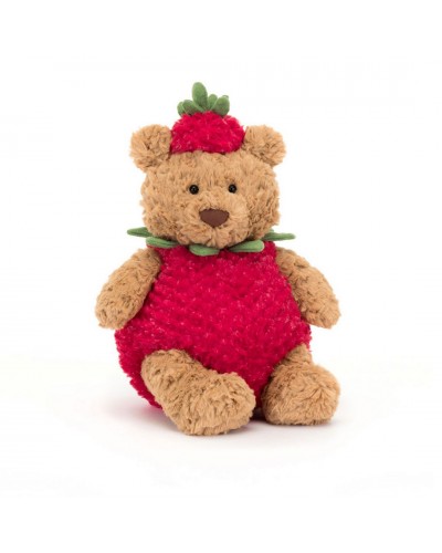 Jellycat knuffel Bartholomew Bear Strawberry