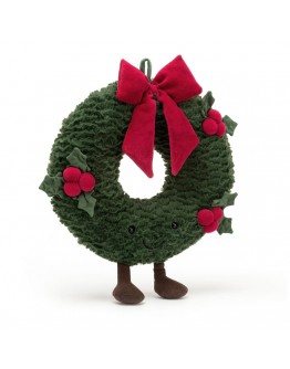 Jellycat kerstkrans knuffel Berry Wreath Little Amuseable - Uit collectie
