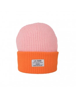 Lil'Boo muts Block Hygge beanie pink-orange