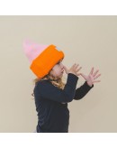 Lil'Boo muts Block Hygge beanie pink-orange