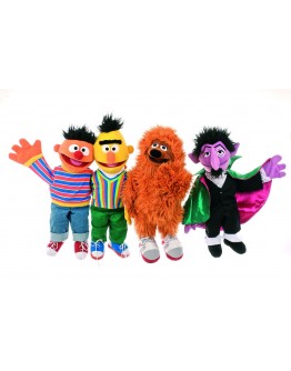 Sesamstraat handpop Bert en ernie - ERNIE 45cm - Living Puppets