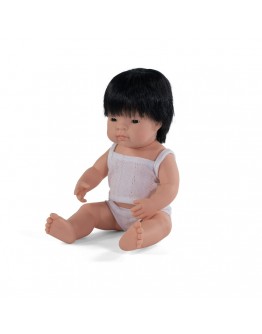 Miniland baby pop multicultureel Aziatische jongen 38cm