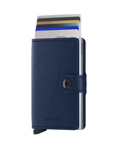 Secrid mini wallet Original Navy blue-Silver