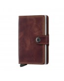 Secrid mini wallet Vintage Brown-Silver